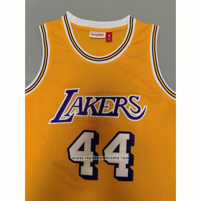 Camiseta Los Angeles Lakers Jerry West #44 Mitchell & Ness 1971-72 Amarillo